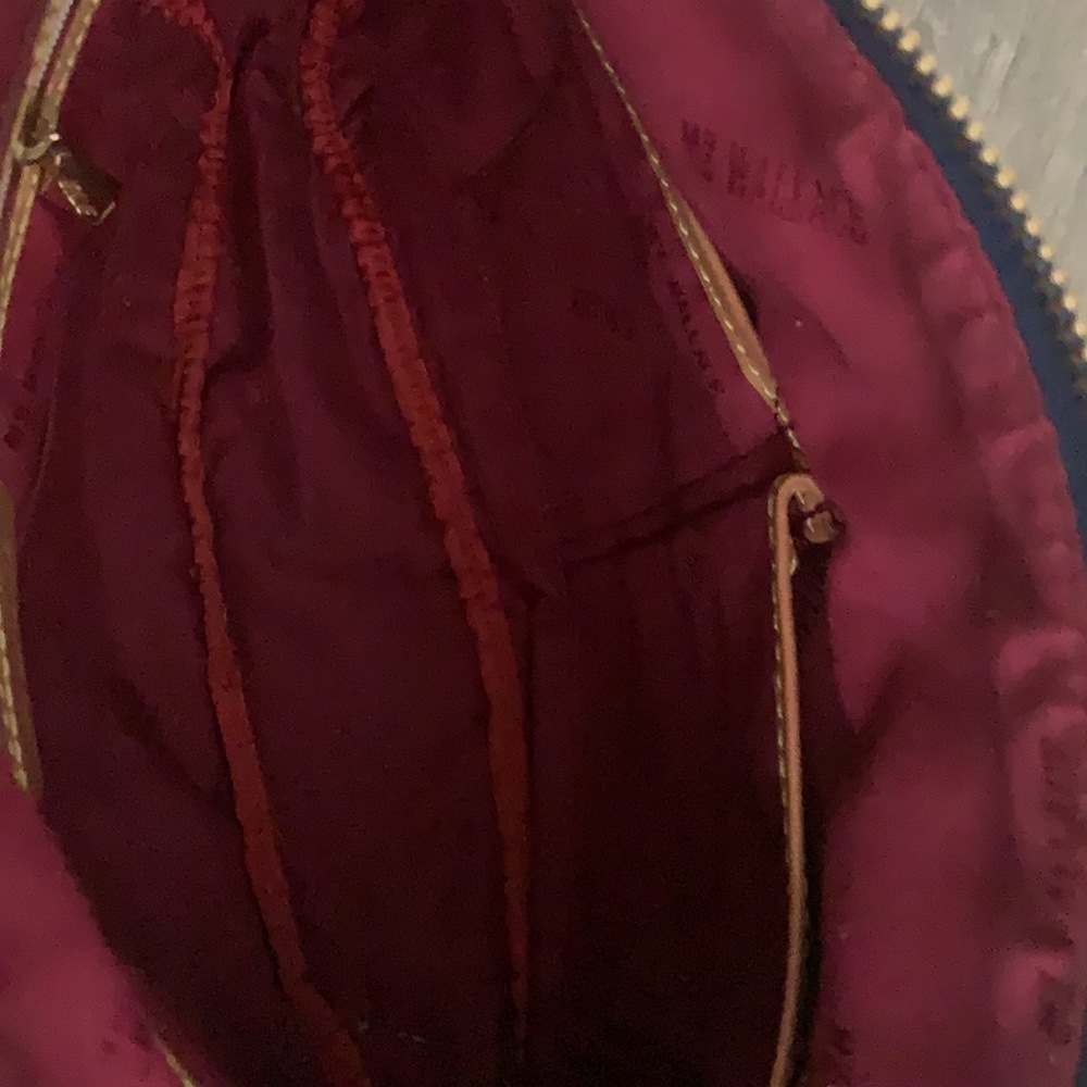 MZ Wallace Navy Crossbody Bag with Gold Hardware and Red Trim - Picture 6 of 10